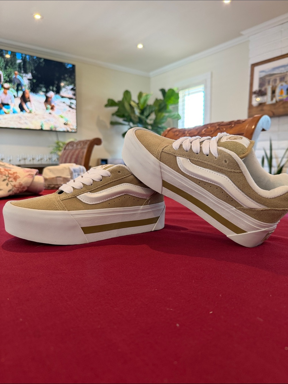 Vans Cream and Tan Low-Top Sneaker - Picture 4 of 4